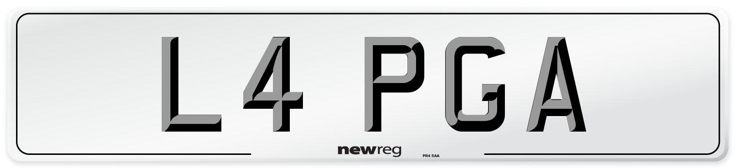 L4 PGA Number Plate from New Reg